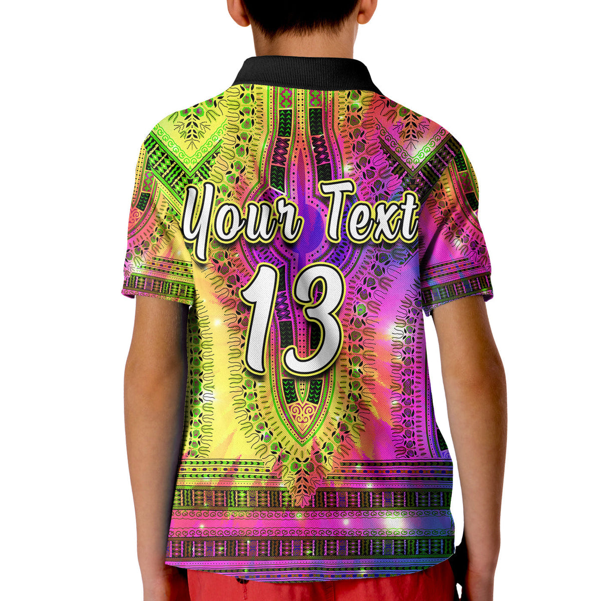 (Custom Text and Number) African Polo Shirt Tie Dye Special Dashiki Pattern LT13 - Wonder Print Shop