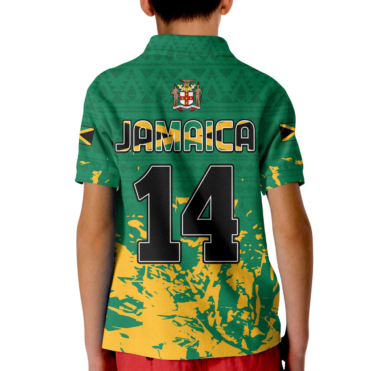 Jamaica Athletics Polo Shirt Jamaican Flag With African Pattern Sporty Style - Wonder Print Shop