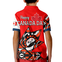 Custom Canada Haida Polo Shirt KID Maple Leaf Canadian LT13 - Wonder Print Shop