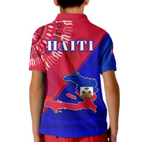 Haiti Polo Shirt KID Haiti Flag Dashiki Simple Style - Wonder Print Shop