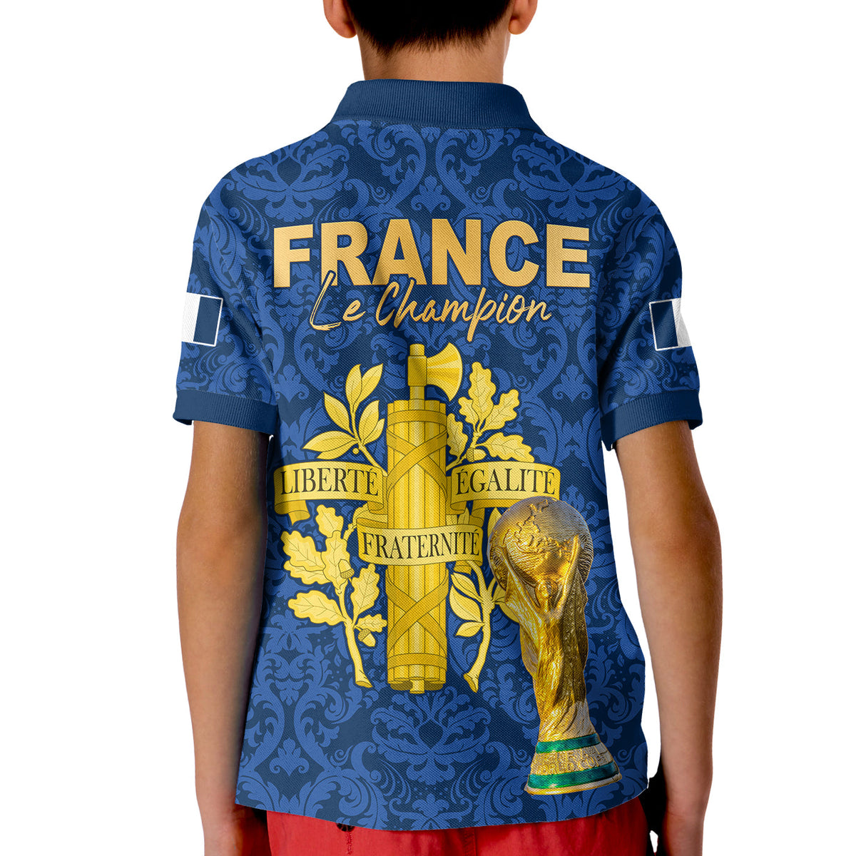 France Football Polo Shirt Elegant Lily World Cup Les Bleus Le Champion LT13 - Wonder Print Shop
