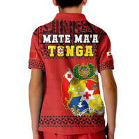 Tonga Rugby Polo Shirt Mate Maa Tonga Pacific Ngatu Black - Wonder Print Shop