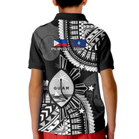 Guam and Philippines Polo Shirt Guaman Filipinas Together Black - Wonder Print Shop