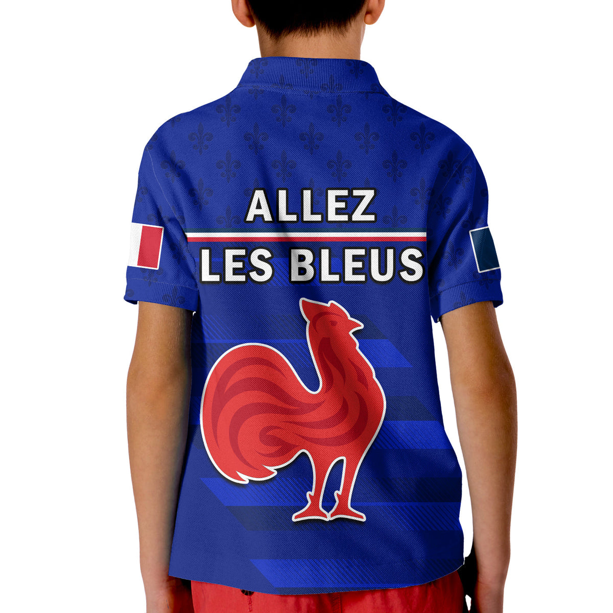 France Rugby Polo Shirt KID Outgoing Tour Allez Les Bleus - Wonder Print Shop