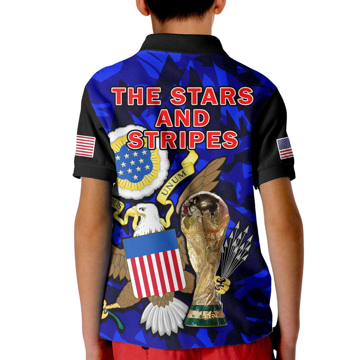 USA Football Polo Shirt KID The Yanks Champions WC 2022 - Wonder Print Shop