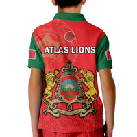 Morocco Football Polo Shirt Atlas Lions Red Football 2022 - Wonder Print Shop