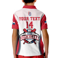 (Custom Text And Number) Dominican Republic Baseball Polo Shirt 2023 Version White - Wonder Print Shop