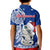 custom-personalised-new-zealand-christmas-polo-shirt-kid-hei-tiki-blue-pohutukawa-meri-kirihimete