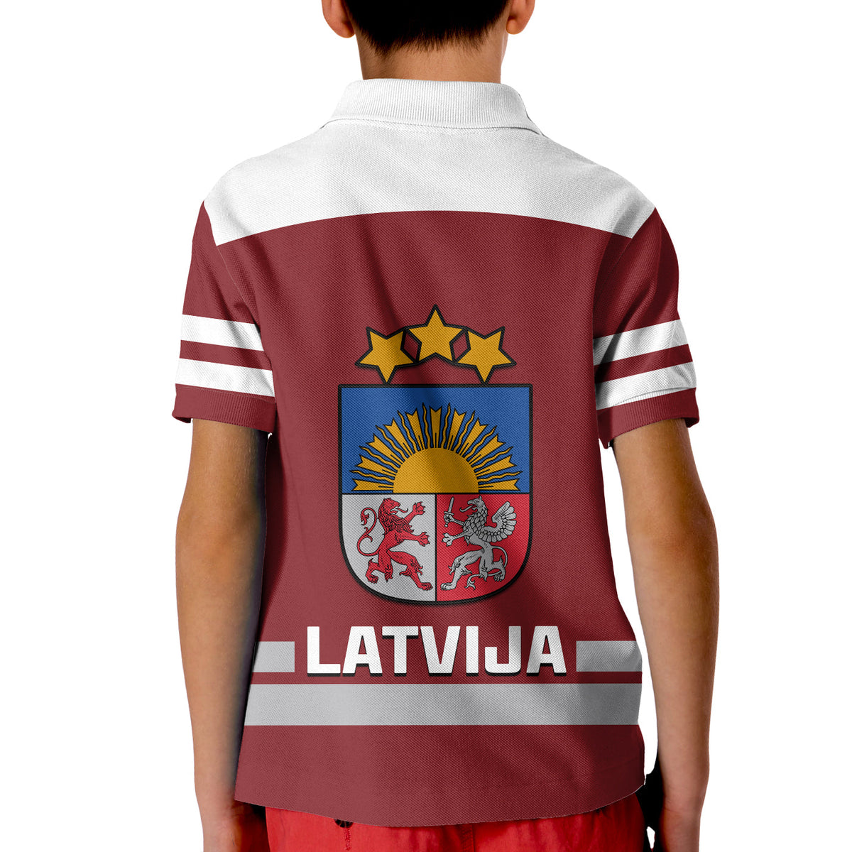 Latvia Hockey Polo Shirt 2023 Red Sporty Style - Wonder Print Shop