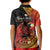 Custom Mauis Fish Hook Polo Shirt KID Polynesian Orange Gradient Version - Wonder Print Shop