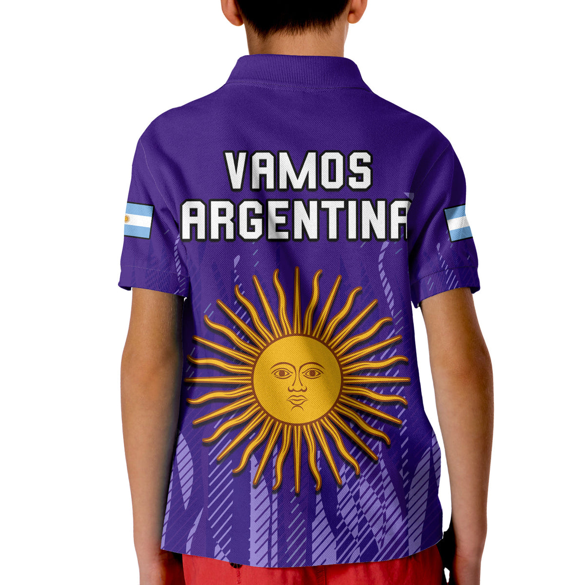 Argentina Football Polo Shirt KID Vamos La Albiceleste 2022 Newest Style - Wonder Print Shop
