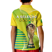 Brazil Football Polo Shirt Canarinha Champions WC 2022 - Wonder Print Shop