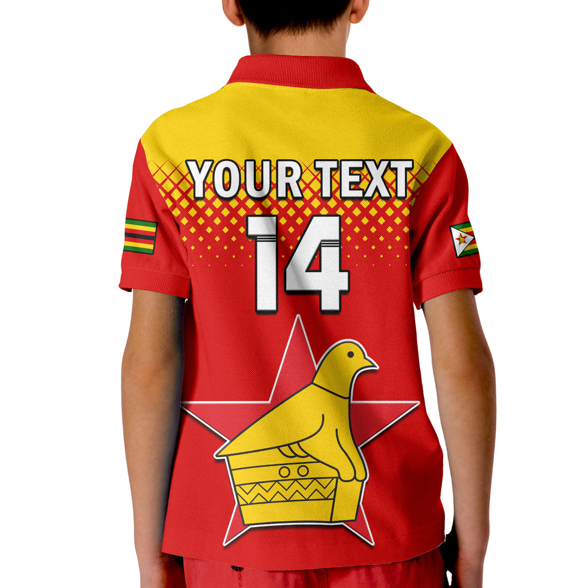 (Custom Text And Number) Zimbabwe Cricket Polo Shirt The Chevrons ODI Style - Wonder Print Shop