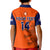 (Custom Text And Number) Netherlands Cricket Polo Shirt ODI Simple Orange Style - Wonder Print Shop
