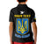 Custom Ukraine Polo Shirt Ukraine Gold Trident Slava Ukraini Black - Wonder Print Shop