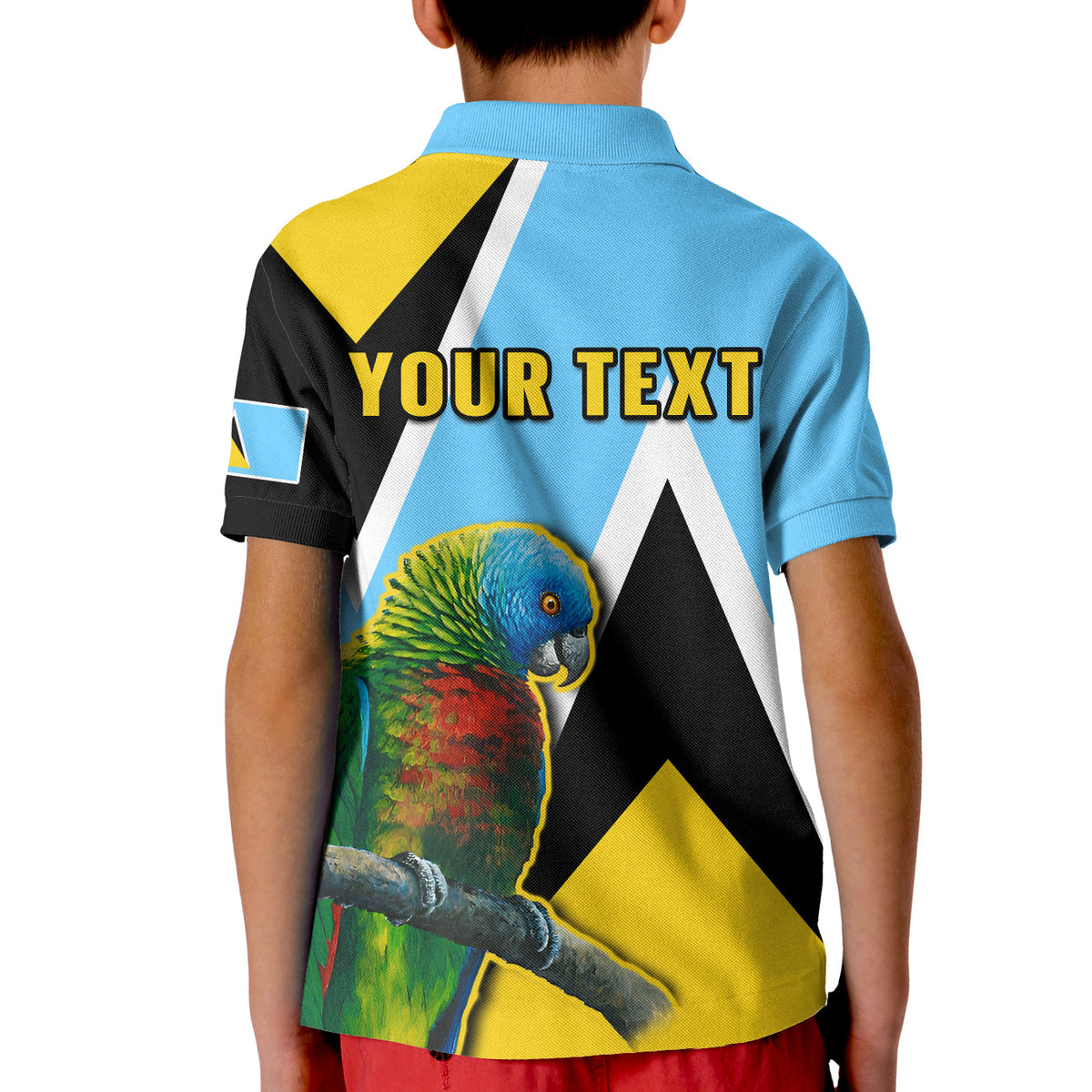 Custom Saint Lucia Polo Shirt Saint Lucian Parrot Simple Style - Wonder Print Shop