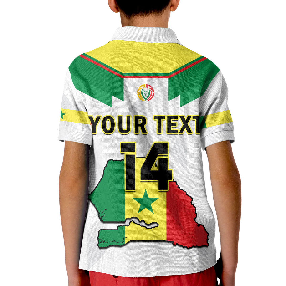 (Custom Text And Number) Senegal Football Polo Shirt KID Champions WC 2022 - Wonder Print Shop
