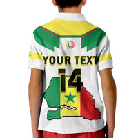 (Custom Text And Number) Senegal Football Polo Shirt KID Champions WC 2022 - Wonder Print Shop