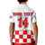 (Custom Text And Number) Croatia Football Polo Shirt KID Hrvatska Checkerboard Red Version - Wonder Print Shop