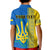 Custom Ukraine Unity Day Polo Shirt KID Folk Ukrainian Coat Of Arms - Wonder Print Shop