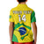 (Custom Text And Number) Brazil Football Polo Shirt Brasil Map Come On Canarinho Sporty Style - Wonder Print Shop