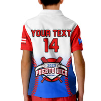 (Custom Text And Number) Puerto Rico Polo Shirt 2023 KID Baseball Sporty Version - Wonder Print Shop