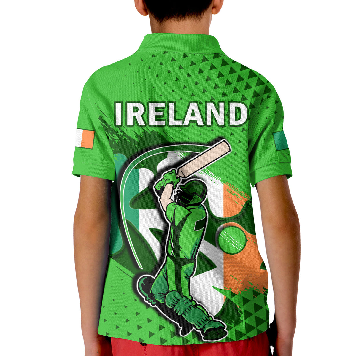 Ireland Cricket Polo Shirt Irish Flag Shamrock Sporty Style - Wonder Print Shop
