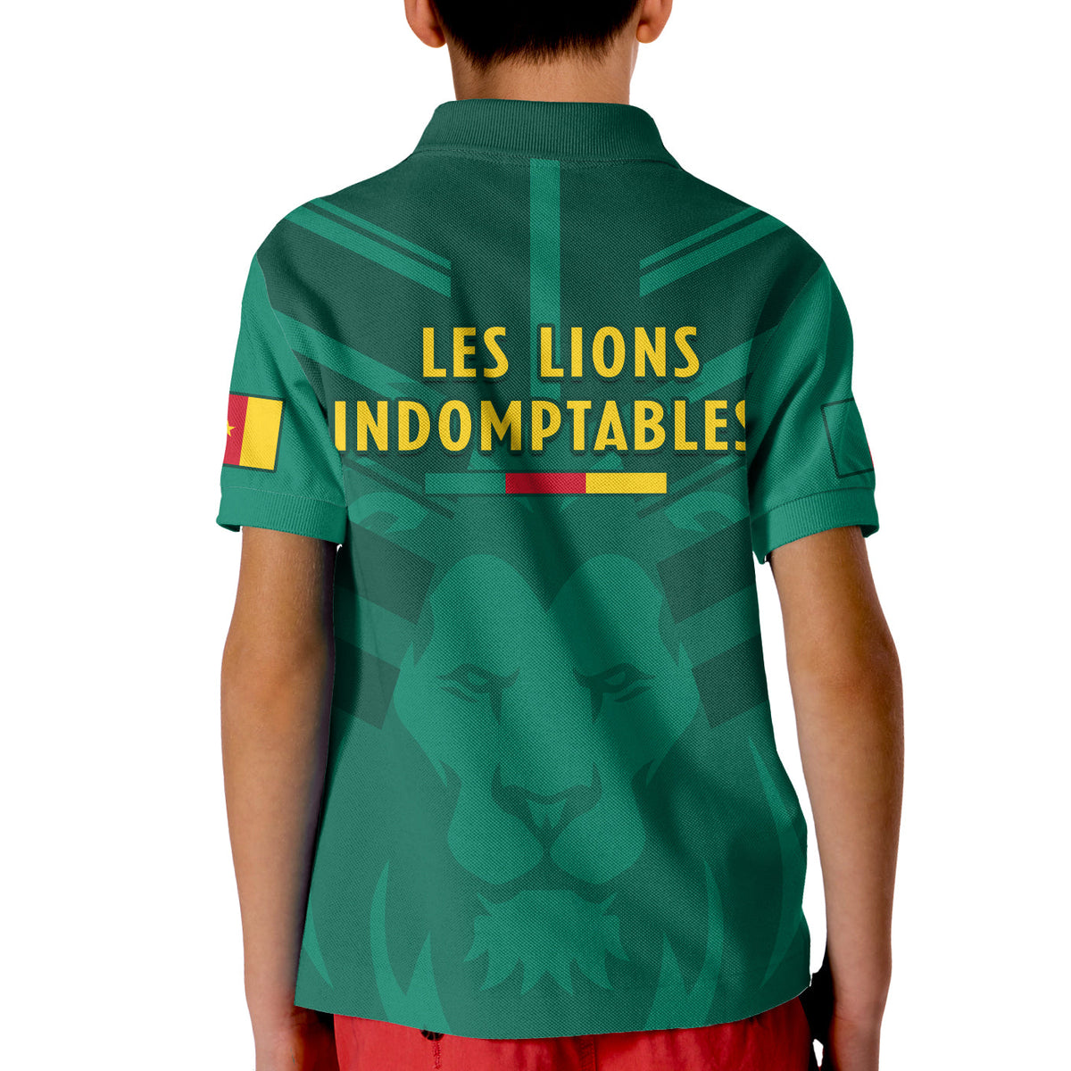 Cameroon Football Polo Shirt Les Lions Indomptables Green Football 2022 - Wonder Print Shop