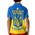 Ukraine Polo Shirt Ukraine Gold Trident Slava Ukraini Blue - Wonder Print Shop