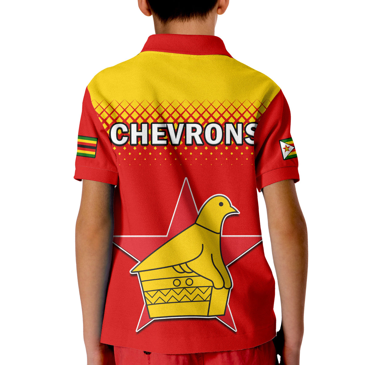 Zimbabwe Cricket Polo Shirt KID The Chevrons ODI Style - Wonder Print Shop