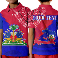 Custom Haiti Polo Shirt Haiti Flag Dashiki Simple Style - Wonder Print Shop