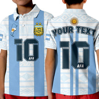 (Custom Text And Number) Argentina Polo Shirt Football 2022 Vamos La Albiceleste - Wonder Print Shop