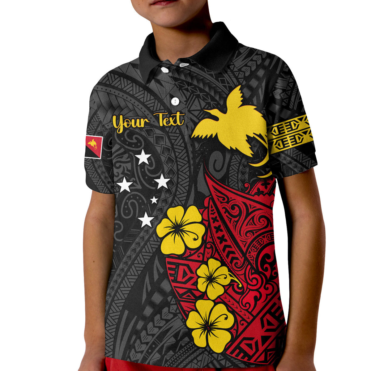 Custom Papua New Guinea Anniversary Polo Shirt KID 47th Independence Day Since 1975 LT13 - Wonder Print Shop