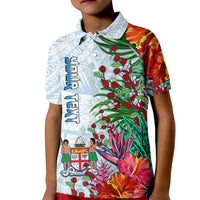 Custom Fiji Polo Shirt Proud Fijian Tapa mix Tagimoucia Flowers LT13 - Wonder Print Shop