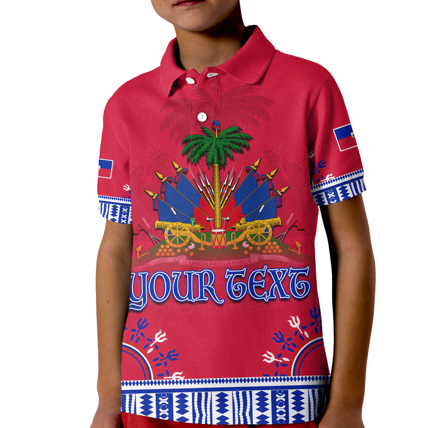 Custom Haiti Polo Shirt KID Dashiki Style Gorgeous LT13 - Wonder Print Shop