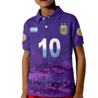 (Custom Text and Number) Argentina Football Polo Shirt KID Go Champions La Albiceleste LT13 - Wonder Print Shop