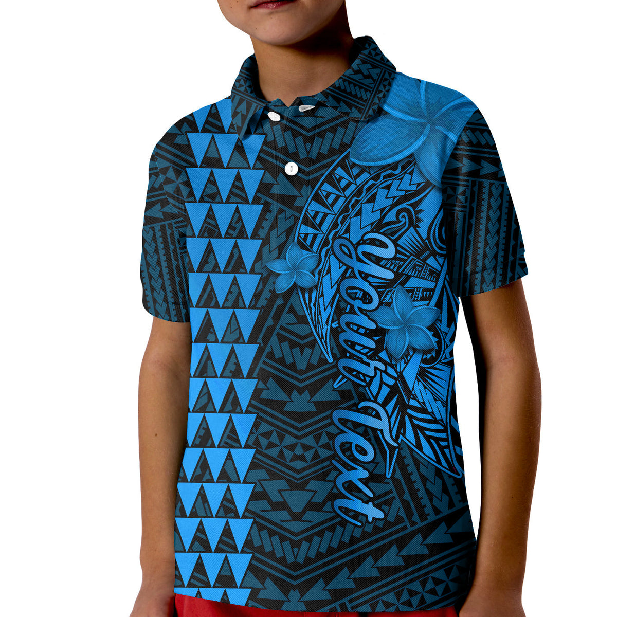 Custom Hawaii Polo Shirt Kakau Kanaka Maoli Combine Polynesian Shark Ver.03 - Wonder Print Shop