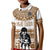 Custom Text And Number Fiji Rugby Polo Shirt Pacific The Bati Brown Fijian Tapa - Wonder Print Shop