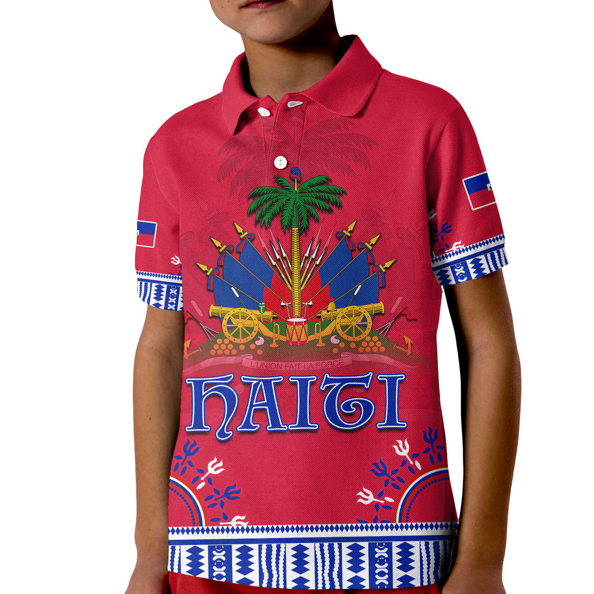 Haiti Polo Shirt Dashiki Style Gorgeous LT13 - Wonder Print Shop