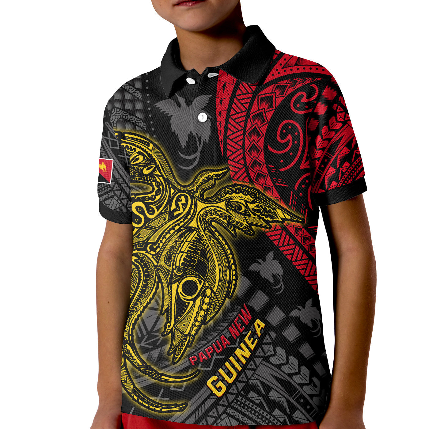 Papua New Guinea Polo Shirt KID Raggiana Birds Of Paradise Happy 47th Independence Day LT13 - Wonder Print Shop