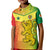 Custom Senegal Polo Shirt KID Lion With Senegal Map Reggae Style - Wonder Print Shop