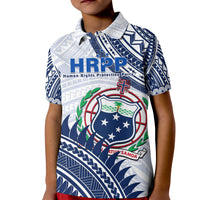 Custom HRPP Samoa Polo Shirt KID Samoan Coat Of Arms Polynesian Pattern - Wonder Print Shop