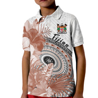 Custom Fiji Tapa Polo Shirt White Fijian Masi Be Loved Hibiscus LT13 - Wonder Print Shop