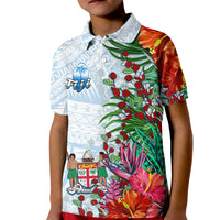 Fiji Polo Shirt Proud Fijian Tapa mix Tagimoucia Flowers LT13 - Wonder Print Shop