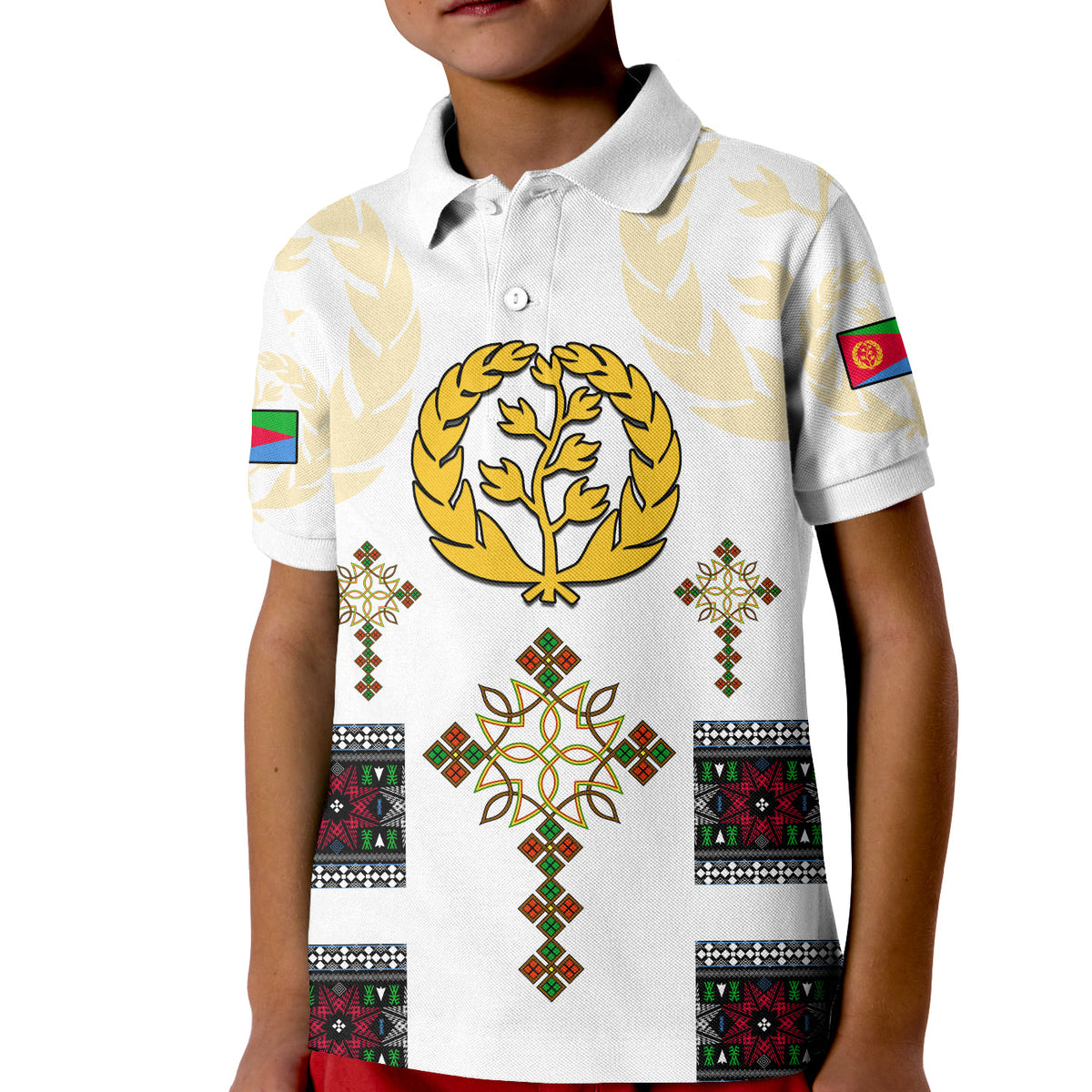Custom Eritrea Cross Polo Shirt Independence Day Proud Eritrean LT13 - Wonder Print Shop
