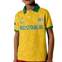 Australia Soccer Polo Shirt World Cup Football 2022 Socceroos with Kangaroos LT13 - Wonder Print Shop