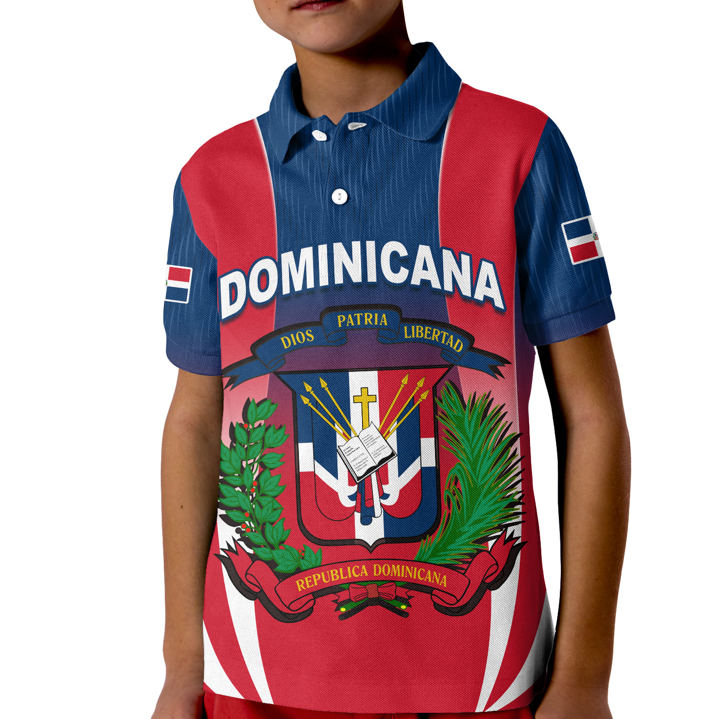 Dominican Republic Polo Shirt KID Dominicana Style Sporty LT13 - Wonder Print Shop