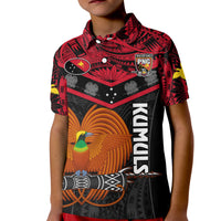 Custom Text And Number Papua New Guinea Rugby Polo Shirt PNG Kumuls Bird Of Paradise Black - Wonder Print Shop