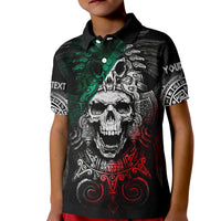 Custom Mexico Polo Shirt Skull Eagle Aztec LT13 - Wonder Print Shop