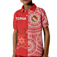 Custom Text And Number Tonga Polo Shirt Tongan Coat Of Arms Ngatu Pattern - Wonder Print Shop